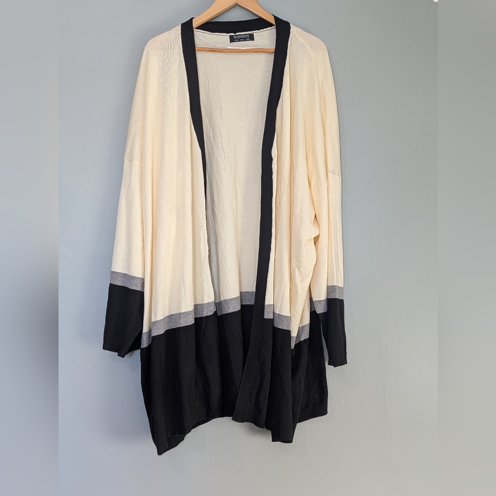Bloomchic Super Soft Essentials Colorblock‎ Open-front Cardigan Sweater Women's